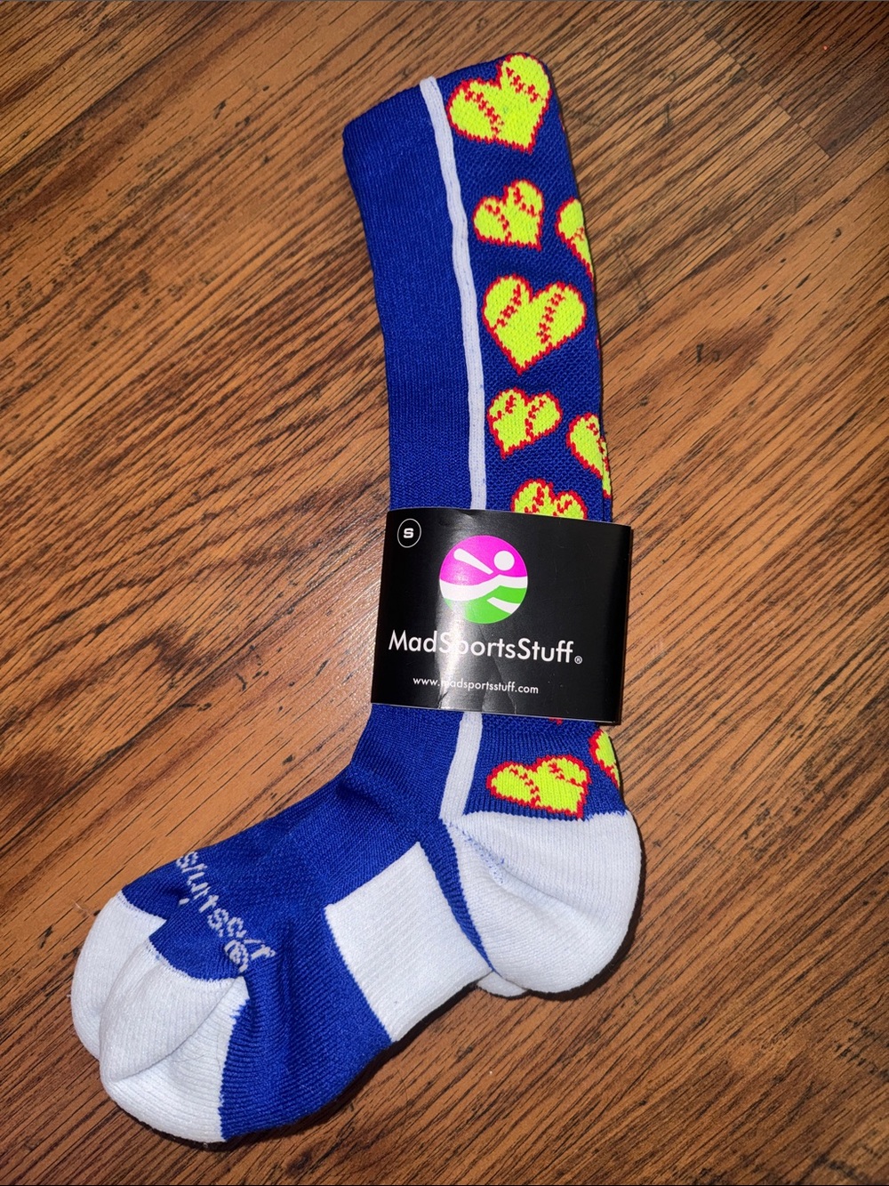 Blue Heart-Print Crew Socks C1.RBk.M